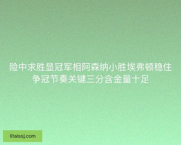 险中求胜显冠军相阿森纳小胜埃弗顿稳住争冠节奏关键三分含金量十足